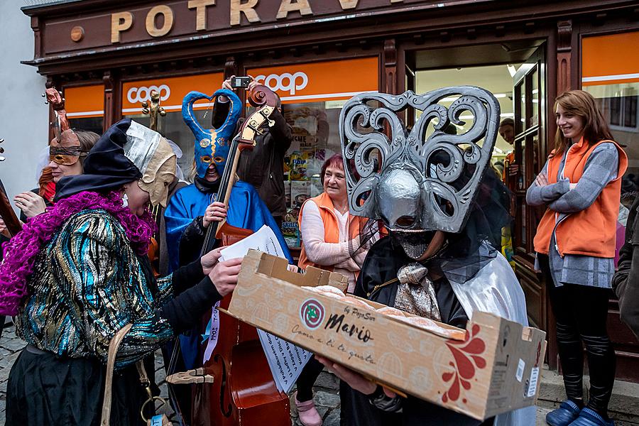 Carnival parade in Český Krumlov, 5th March 2019