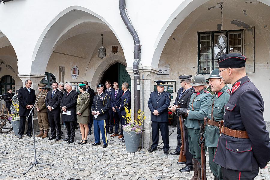 Ceremonial act on the occasion of the 74th anniversary of the end of World War II, Český Krumlov 4.5.2019