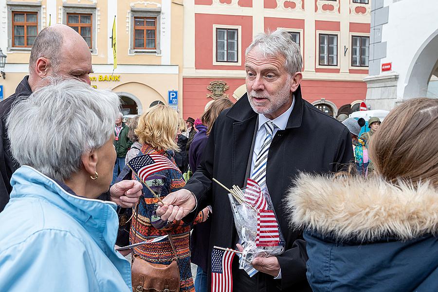 Ceremonial act on the occasion of the 74th anniversary of the end of World War II, Český Krumlov 4.5.2019