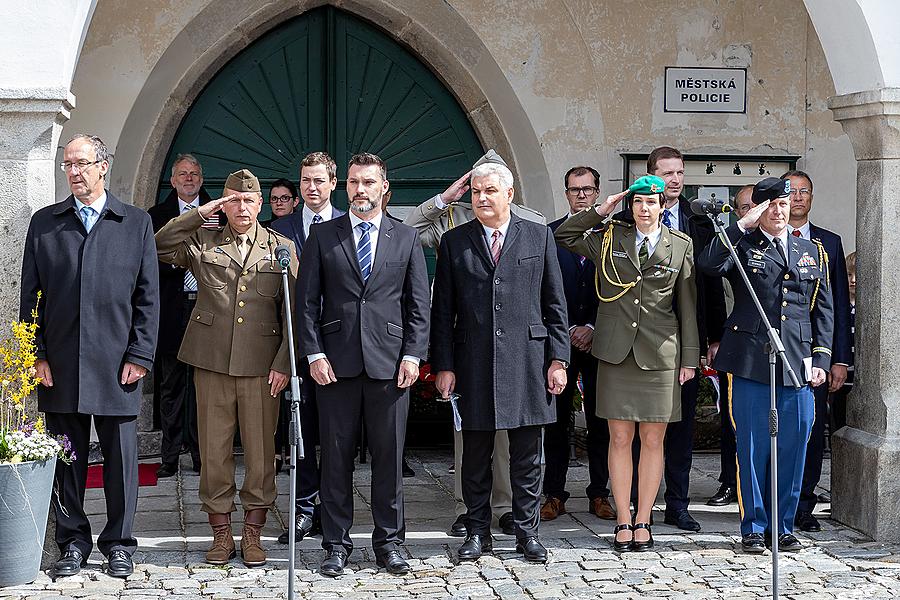 Ceremonial act on the occasion of the 74th anniversary of the end of World War II, Český Krumlov 4.5.2019
