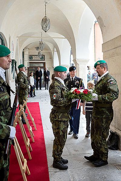 Ceremonial act on the occasion of the 74th anniversary of the end of World War II, Český Krumlov 4.5.2019