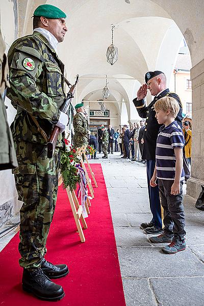 Ceremonial act on the occasion of the 74th anniversary of the end of World War II, Český Krumlov 4.5.2019