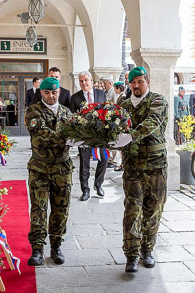 Ceremonial act on the occasion of the 74th anniversary of the end of World War II, Český Krumlov 4.5.2019