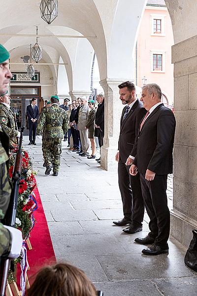 Ceremonial act on the occasion of the 74th anniversary of the end of World War II, Český Krumlov 4.5.2019