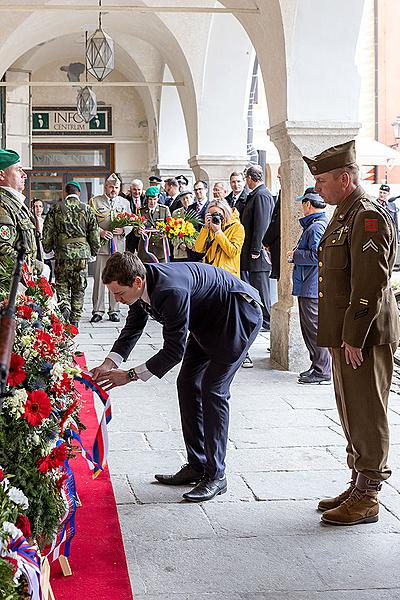 Ceremonial act on the occasion of the 74th anniversary of the end of World War II, Český Krumlov 4.5.2019