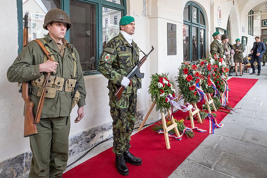 Ceremonial act on the occasion of the 74th anniversary of the end of World War II, Český Krumlov 4.5.2019