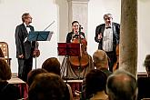 Miroslav Vilímec (housle), Jiří Hošek (violoncello), Dominika Weiss Hošková (violoncello) - nokturno, 3.7.2019, Festival komorní hudby Český Krumlov - 33. ročník, foto: Lubor Mrázek