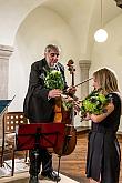 Miroslav Vilímec (housle), Jiří Hošek (violoncello), Dominika Weiss Hošková (violoncello) - nokturno, 3.7.2019, Festival komorní hudby Český Krumlov - 33. ročník, foto: Lubor Mrázek