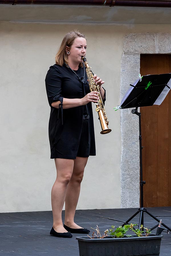 Štěpánka Šediváková (saxophone), Filip Kratochvíl (accordion), 7.7.2019, Chamber Music Festival Český Krumlov - 33rd Anniversary