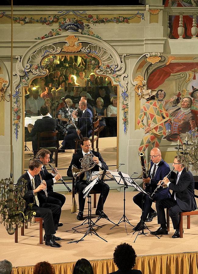 Evening of French poetry and music, Jan Čenský (artistic recitation), Prague Philharmonia Wind Quintet, 23.7.2019, International Music Festival Český Krumlov