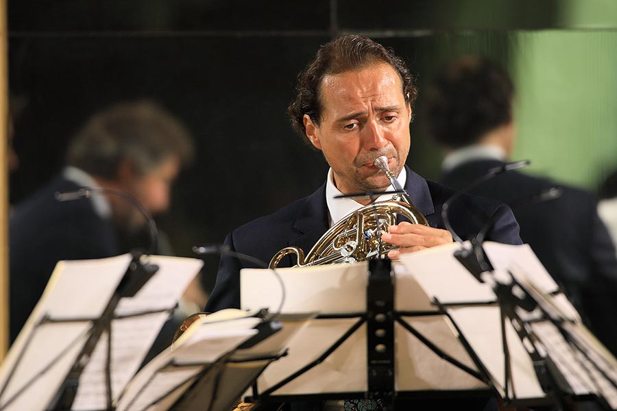 Evening of French poetry and music, Jan Čenský (artistic recitation), Prague Philharmonia Wind Quintet, 23.7.2019, International Music Festival Český Krumlov