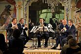 Evening of French poetry and music, Jan Čenský (artistic recitation), Prague Philharmonia Wind Quintet, 23.7.2019, International Music Festival Český Krumlov, photo by: Libor Sváček