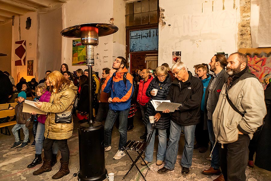 Český Krumlov - město výtvarného umění, vernisáž výstavy místních výtvarníků, Kulturní centrum Prádelna 15.11.2019