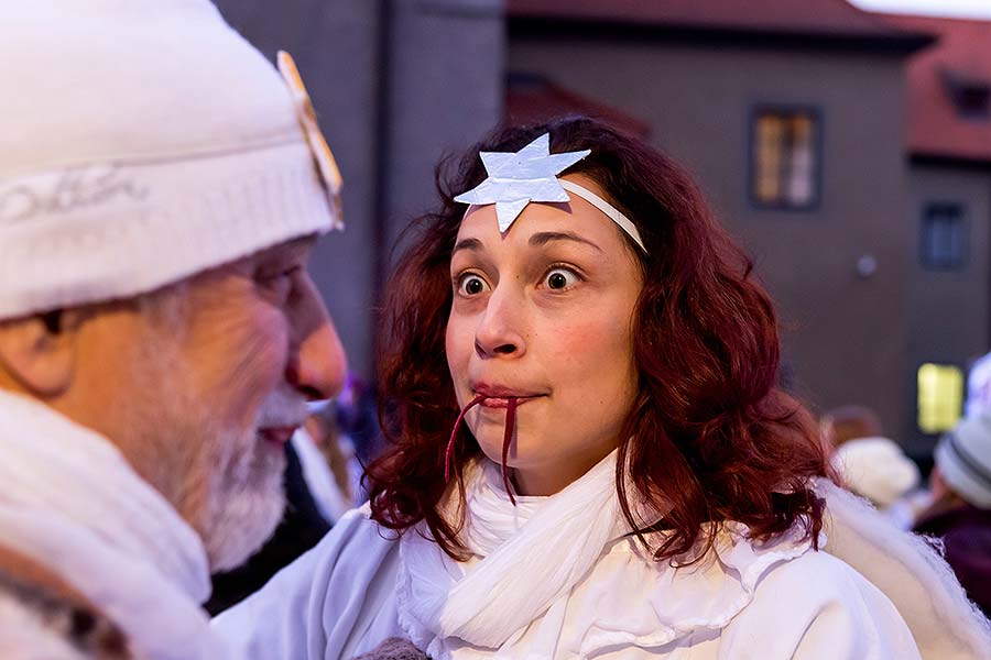 Angelic Procession and st. Nicholas Present Distribution in Český Krumlov 5.12.2019