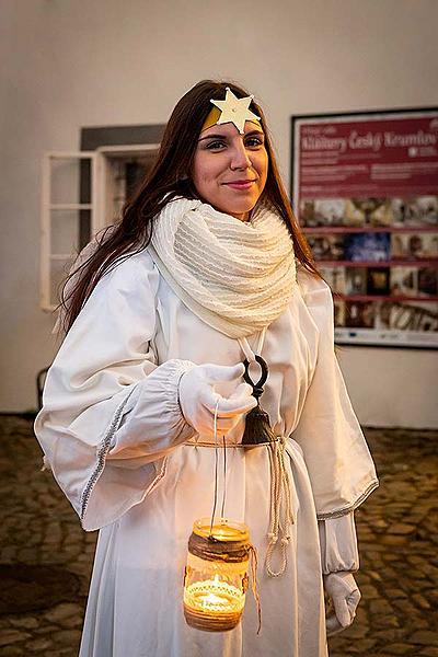 Angelic Procession and st. Nicholas Present Distribution in Český Krumlov 5.12.2019