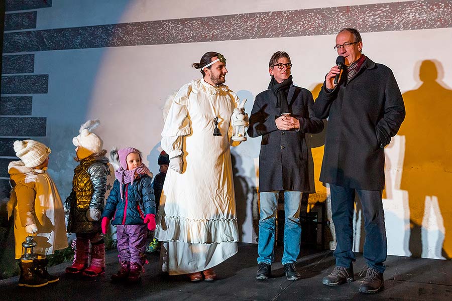 Angelic Procession and st. Nicholas Present Distribution in Český Krumlov 5.12.2019