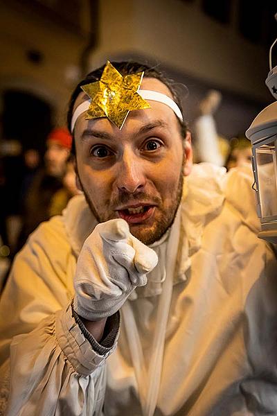 Angelic Procession and st. Nicholas Present Distribution in Český Krumlov 5.12.2019