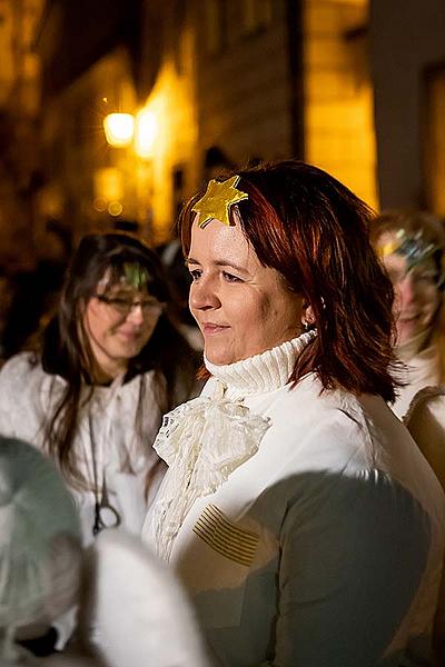 Angelic Procession and st. Nicholas Present Distribution in Český Krumlov 5.12.2019