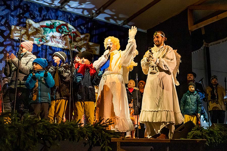 Angelic Procession and st. Nicholas Present Distribution in Český Krumlov 5.12.2019