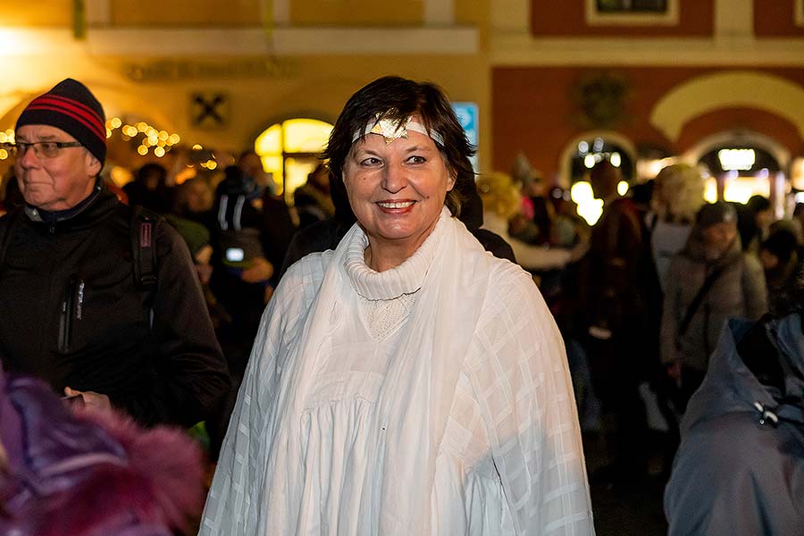 Angelic Procession and st. Nicholas Present Distribution in Český Krumlov 5.12.2019