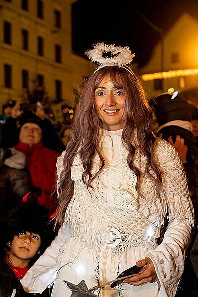 Angelic Procession and st. Nicholas Present Distribution in Český Krumlov 5.12.2019