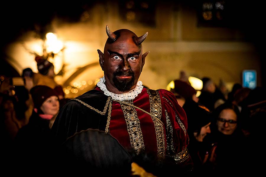 Angelic Procession and st. Nicholas Present Distribution in Český Krumlov 5.12.2019