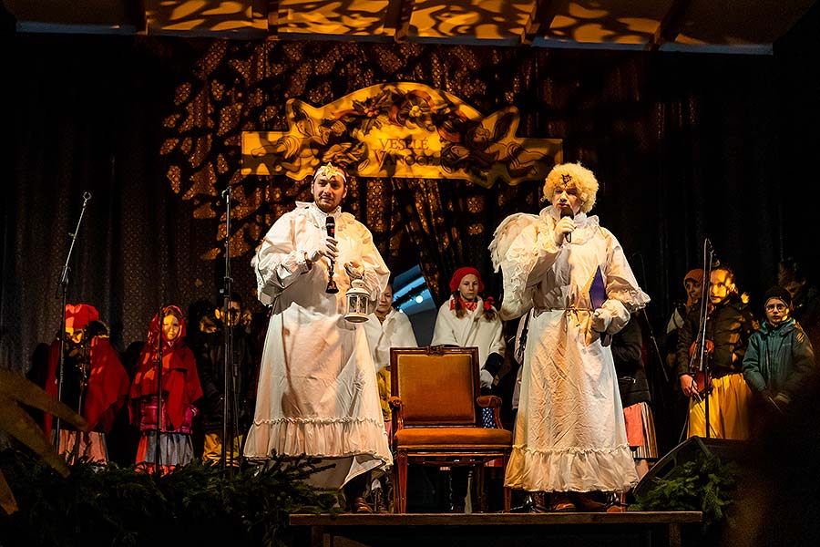 Angelic Procession and st. Nicholas Present Distribution in Český Krumlov 5.12.2019