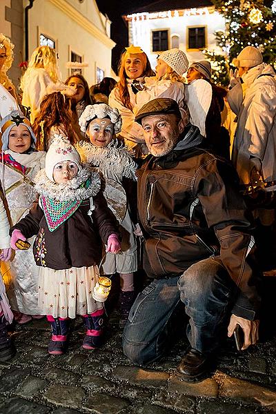 Angelic Procession and st. Nicholas Present Distribution in Český Krumlov 5.12.2019