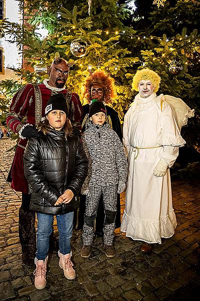 Angelic Procession and st. Nicholas Present Distribution in Český Krumlov 5.12.2019