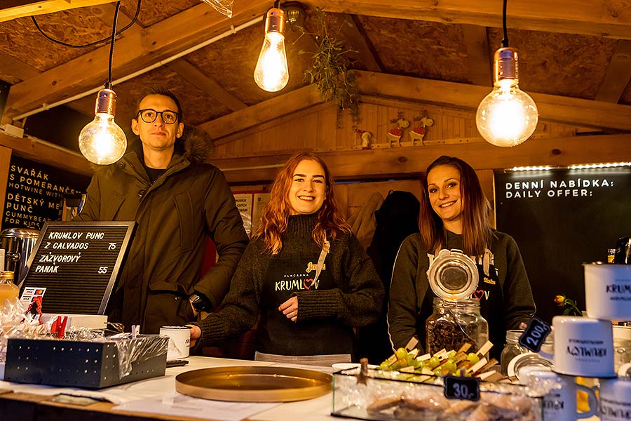 Jesuleins Postamt Zum Goldenen Engel und Ankunft der Weißen Frau in Český Krumlov 8.12.2019