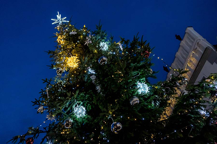 Jesuleins Postamt Zum Goldenen Engel und Ankunft der Weißen Frau in Český Krumlov 8.12.2019