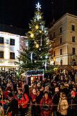 Gemeinsames Singen am Weihnachtsbaum, 3. Adventssonntag in Český Krumlov 15.12.2019, Foto: Lubor Mrázek