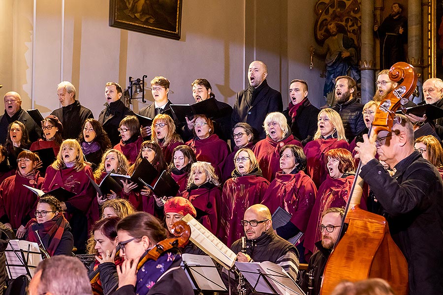 Koncert v klášterním kostele - Smyčcový orchestr Český Krumlov, Krumlovský komorní orchestr a Smíšený pěvecký sbor Perchta - „Hej Mistře!“ Česká mše vánoční J. J. Ryby v Českém Krumlově 26.12.2019