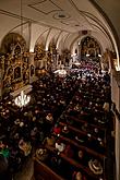 Konzert in der Klosterkirche - Streichorchester Český Krumlov, Krumauer Kammerorchester und Gemischter Sängerchor Perchta - „Hej Mistře!“ Böhmische Hirtenmesse J. J. Rybas in Český Krumlov 26.12.2019, Foto: Lubor Mrázek