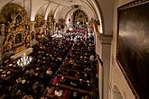 Konzert in der Klosterkirche - Streichorchester Český Krumlov, Krumauer Kammerorchester und Gemischter Sängerchor Perchta - „Hej Mistře!“ Böhmische Hirtenmesse J. J. Rybas in Český Krumlov 26.12.2019, Foto: Lubor Mrázek