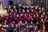 Konzert in der Klosterkirche - Streichorchester Český Krumlov, Krumauer Kammerorchester und Gemischter Sängerchor Perchta - „Hej Mistře!“ Böhmische Hirtenmesse J. J. Rybas in Český Krumlov 26.12.2019, Foto: Lubor Mrázek