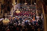 Konzert in der Klosterkirche - Streichorchester Český Krumlov, Krumauer Kammerorchester und Gemischter Sängerchor Perchta - „Hej Mistře!“ Böhmische Hirtenmesse J. J. Rybas in Český Krumlov 26.12.2019, Foto: Lubor Mrázek