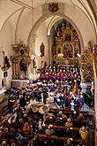 Konzert in der Klosterkirche - Streichorchester Český Krumlov, Krumauer Kammerorchester und Gemischter Sängerchor Perchta - „Hej Mistře!“ Böhmische Hirtenmesse J. J. Rybas in Český Krumlov 26.12.2019, Foto: Lubor Mrázek