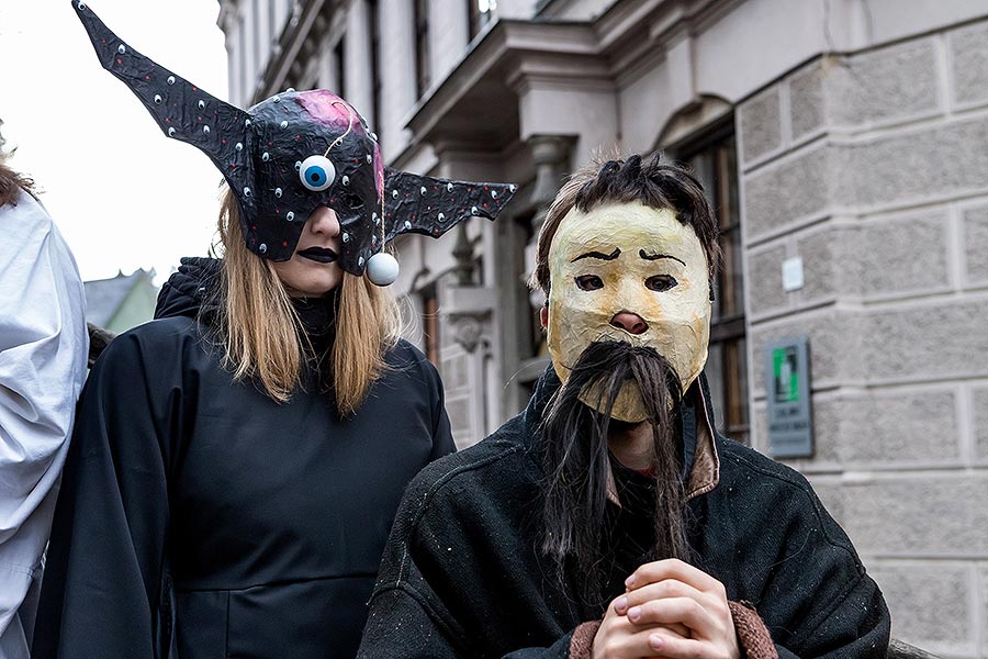Masopustní průvod v Českém Krumlově, 25. února 2020