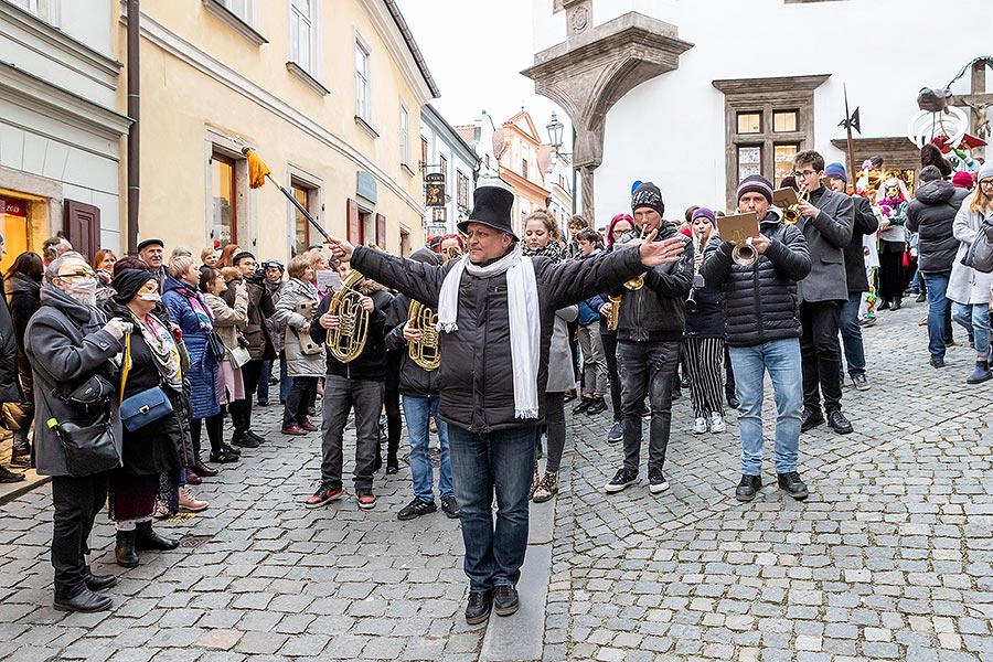 Masopustní průvod v Českém Krumlově, 25. února 2020