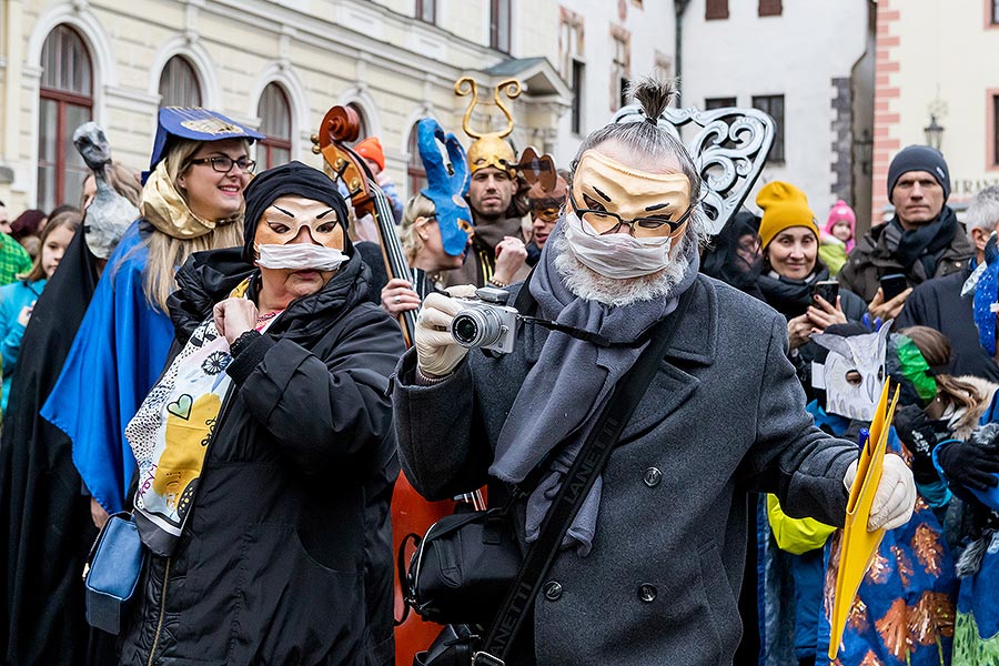 Carnival parade in Český Krumlov, 25th February 2020