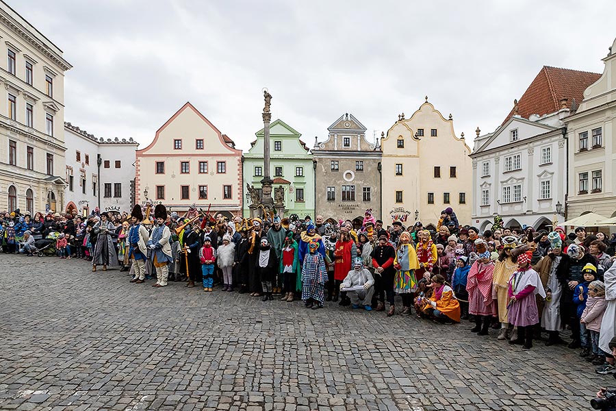 Masopustní průvod v Českém Krumlově, 25. února 2020