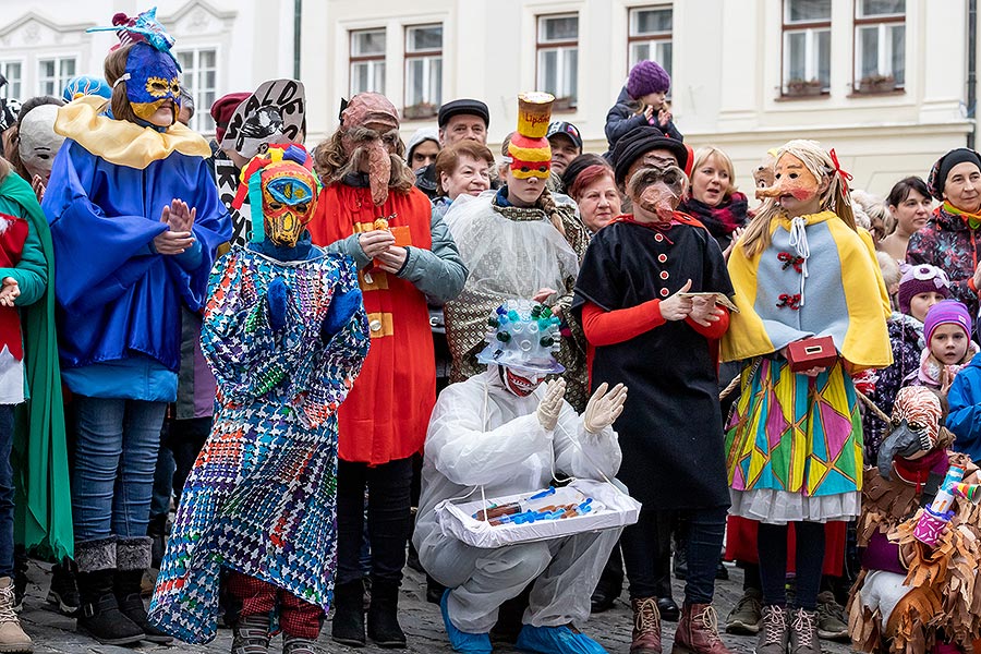 Masopustní průvod v Českém Krumlově, 25. února 2020