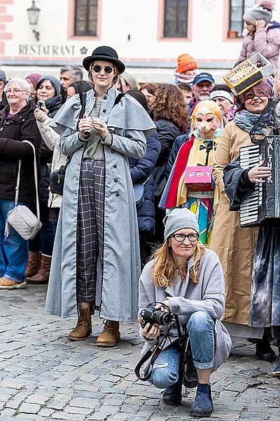 Masopustní průvod v Českém Krumlově, 25. února 2020