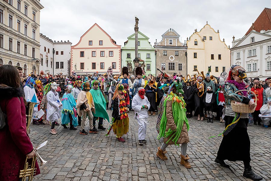 Masopustní průvod v Českém Krumlově, 25. února 2020