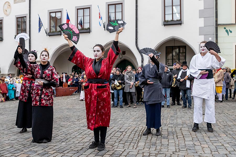 Masopustní průvod v Českém Krumlově, 25. února 2020