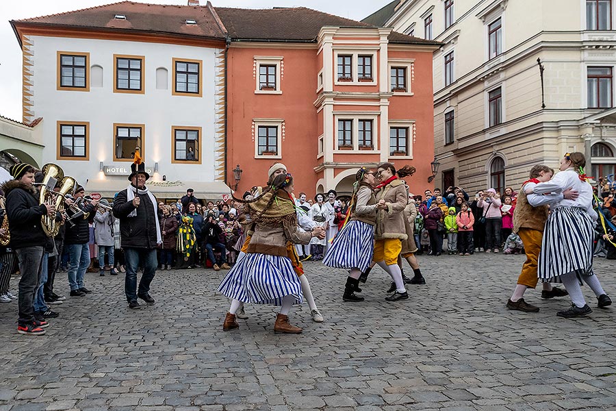 Masopustní průvod v Českém Krumlově, 25. února 2020