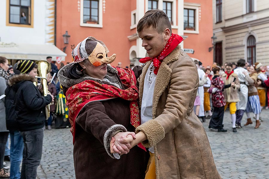 Masopustní průvod v Českém Krumlově, 25. února 2020