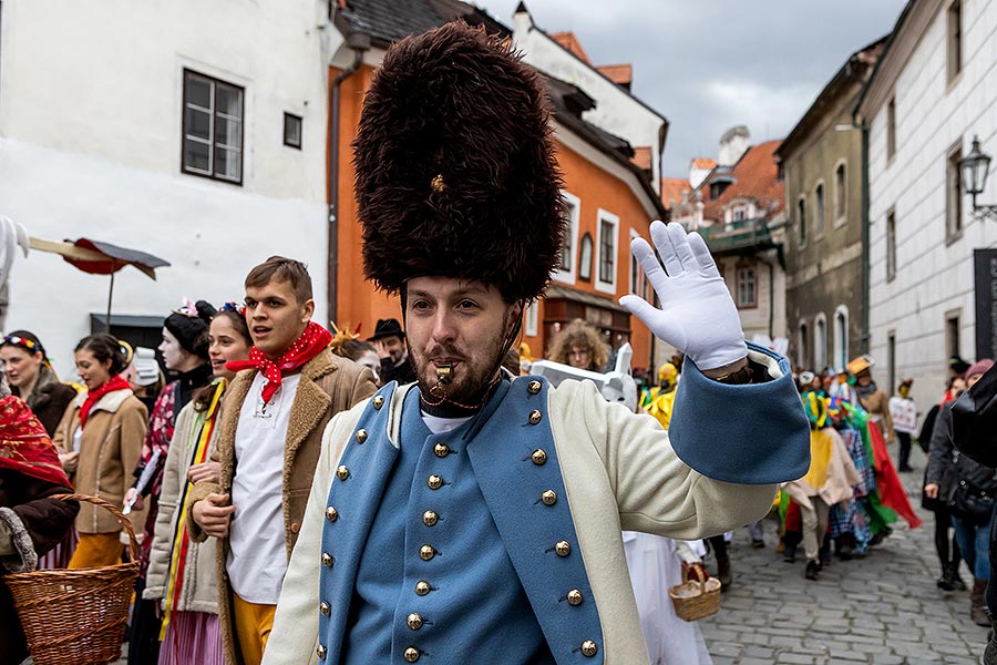 Masopustní průvod v Českém Krumlově, 25. února 2020