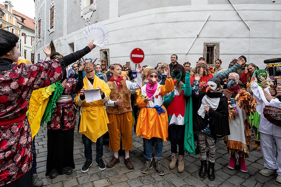 Carnival parade in Český Krumlov, 25th February 2020